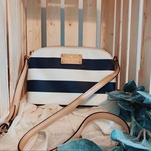⚓️ Small Navy Stripe Kate Spade Crossbody Bag